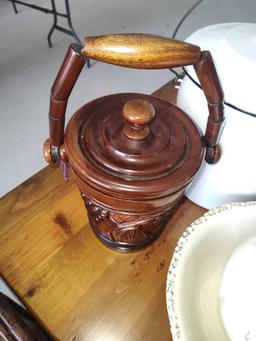 Pitcher and Bowl, Ice Bucket, Porcelain Pail