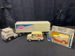 IGA advertising truck & trailer, (2) delivery trucks