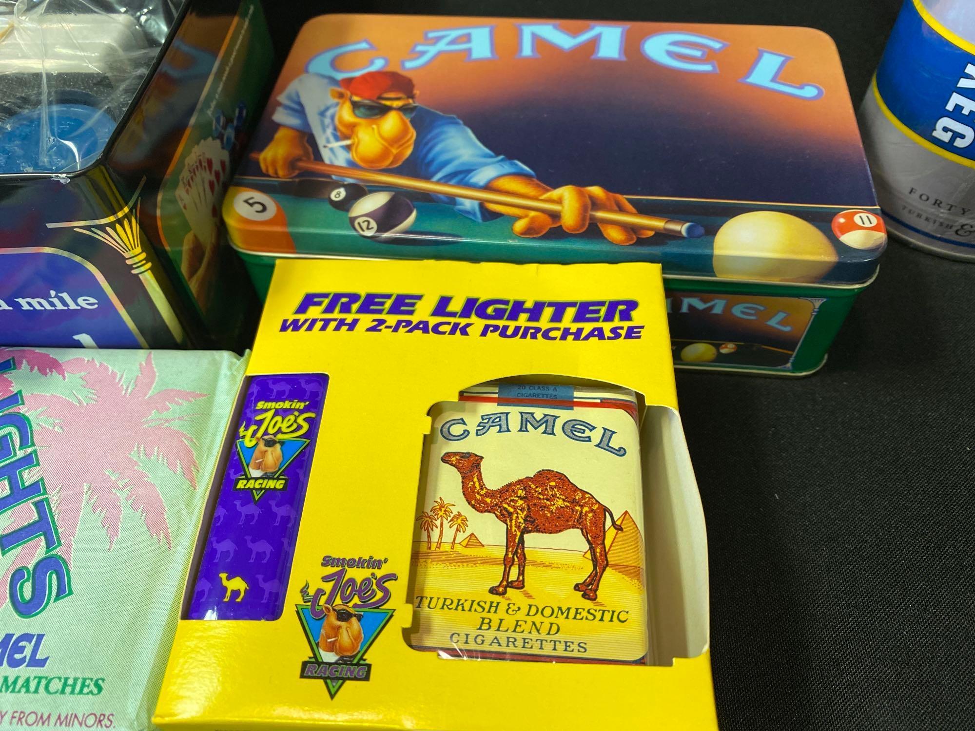 Camel Poker Sets, Vintage Cigarettes, Lighters