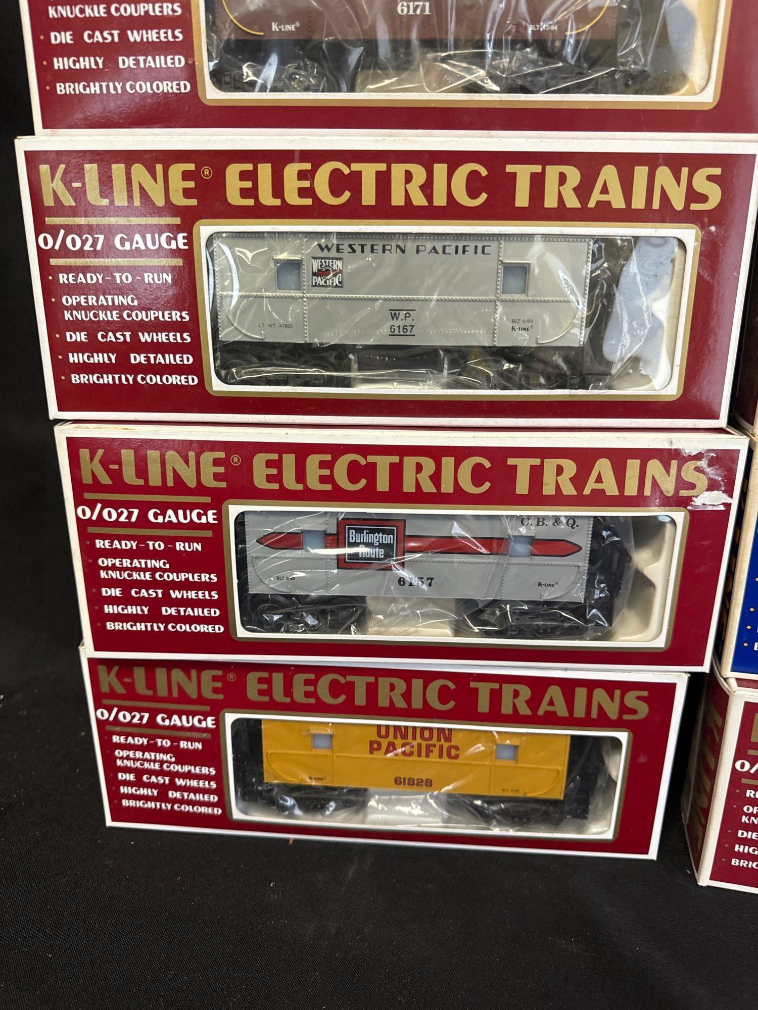 K Line Freight, caboose, cars (18)
