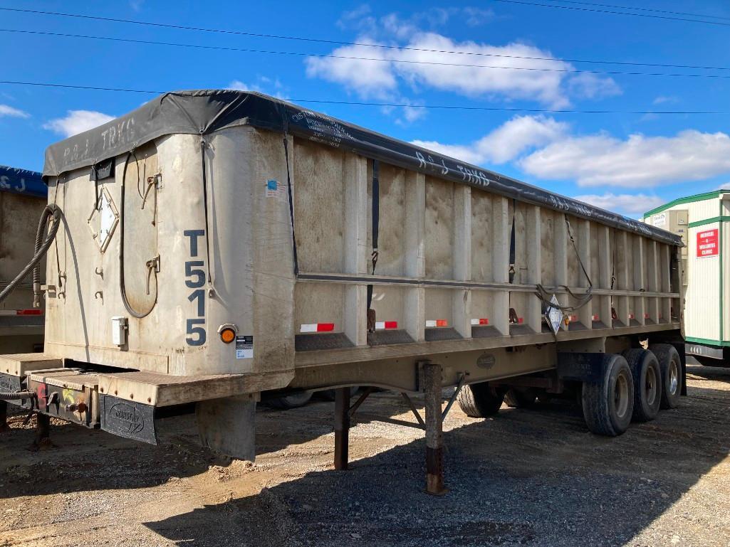 2000 Trailstar 33 ft aluminum dump and frame tri axle trailer