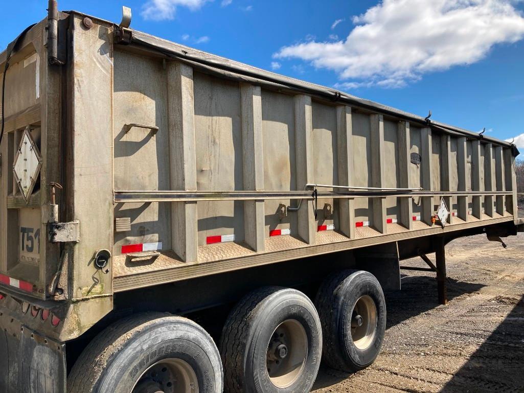 2000 Trailstar 33 ft aluminum dump and frame tri axle trailer