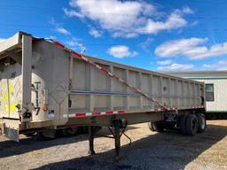 1993 East aluminum dump and frame 33 ft dual tandem trailer with tarp