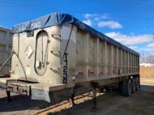 1993 Trailstar 33 ft aluminum dump and frame tri axle trailer
