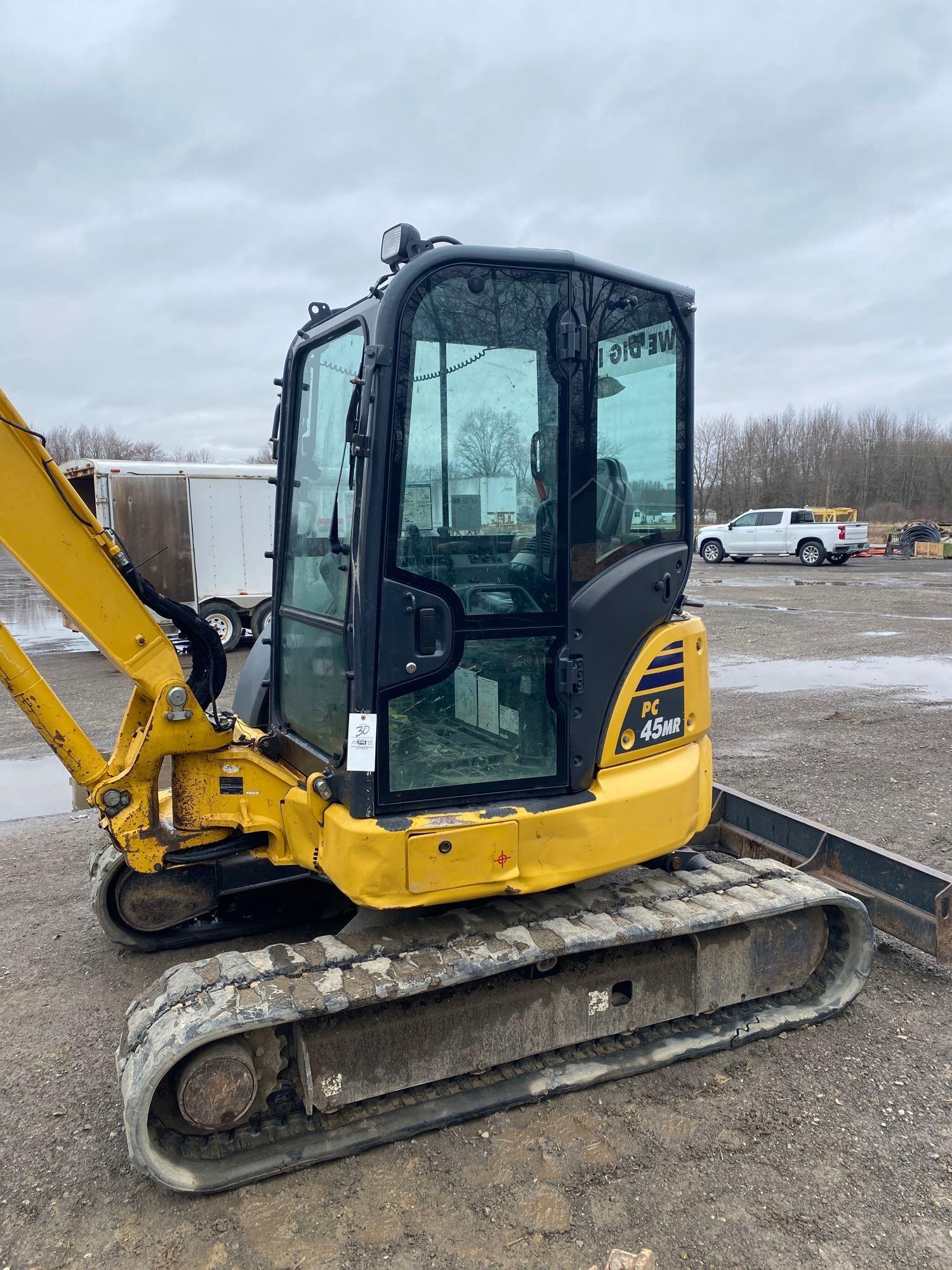 2017 Komatsu PC 45 MR-5 Mini Excavator w/ 4 buckets, one owner