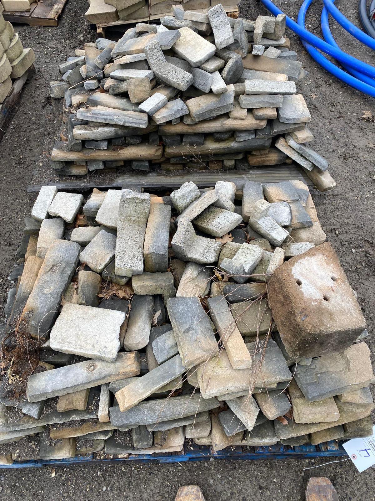 (2) pallets of face stone