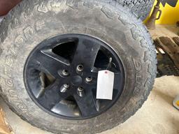 (5) 245/75R17 Bridgestone Tires & Rims