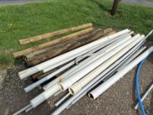 Fence Post and PVC Pipes