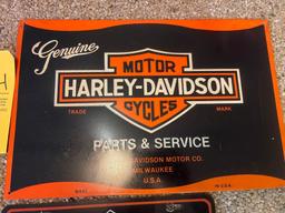 Harley Davidson Sign and License Plate