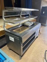 Stainless steel cooling prep cabinet with shelves