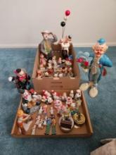 Assortment of Clown Figurines