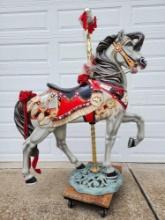 Fantastic large carousel style horse with fancy show gear & rhinestones