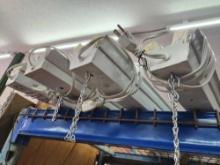 (4) hanging fluorescent lights