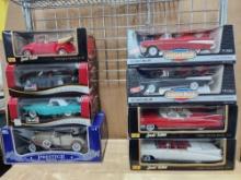 (8) Die Cast Collector Cars new in boxes