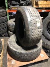 Tires; (2) 385/65R22.5 floater steers