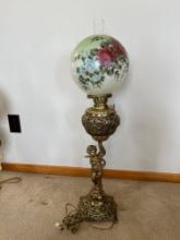 Early Cherub Banquet Lamp