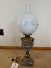 Vintage Electrified Bucket Banquet Lamp