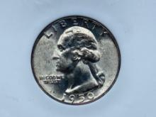 Graded 1950 Washington Quarter DBL Die Rev MS64 double die