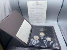 World Silver Dollar Collection 1923 Peace Dollar, 1978 100 Pesos, 1967 Canadian Dollar