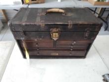 Metal Clad Oak Machinist Chest