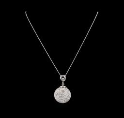 14KT White Gold 2.75 ctw Diamond Pendant With Chain