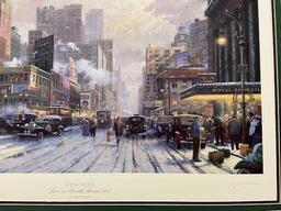 Thomas Kinkade "Snow on Seventh Avenue 1932"