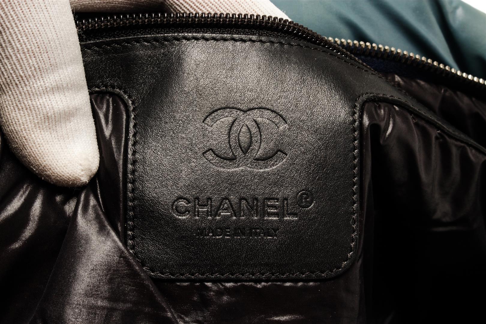 Chanel Blue Quilted Nylon Cocoon Front Zipped Tote Bag