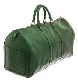 Louis Vuitton Green Epi Leather Keepall 50 Travel Bag