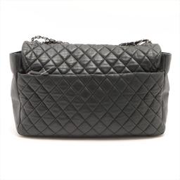 Chanel Black Quilted Soft Lambskin Leather Single Jumbo Flap Shoulder Bag