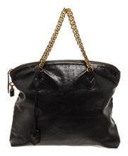 Louis Vuitton Black Leather Lockit Shoulder Bag