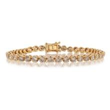 9.18 ctw Diamond 14K Yellow Gold Tennis Bracelet