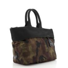 Prada Convertible Double Tote Printed Tessuto