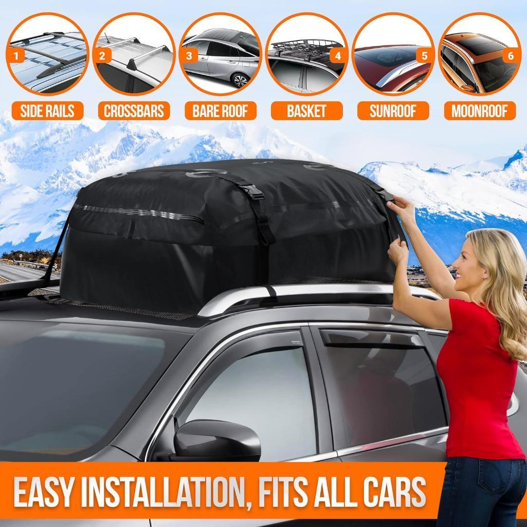 5 NEW 17 Cu Ft Roof Bag Rooftop Cargo Carriers
