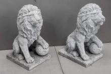 2 Lion Sculptures