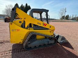 2019 Wacker Neuson ST31 track skid steer, OROPS, 12 1/2" tracks, aux hyds, pilot controls, Kohler