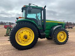 2004 John Deere 8320 tractor, CHA, MFD, 18.4x42 rear tires, powershift trans, 4-hyds, 1000 PTO,