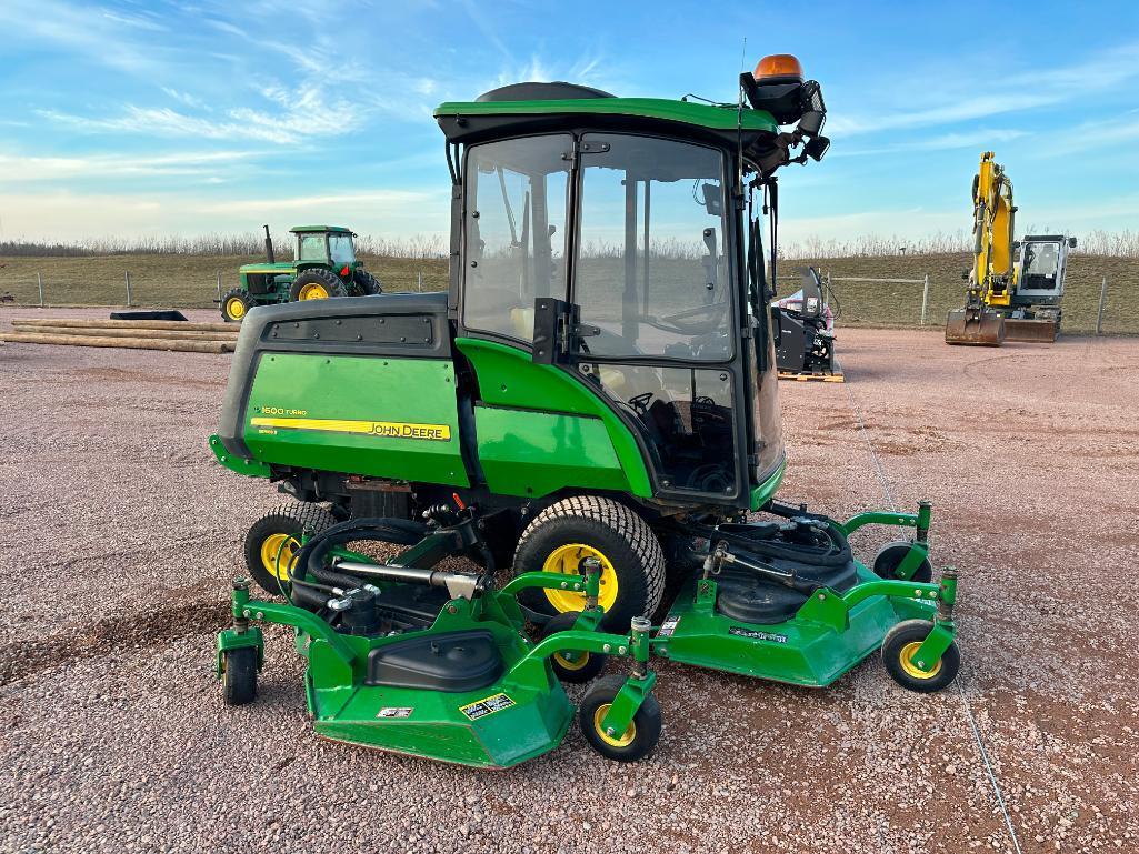 2008 John Deere 1600 Turbo Series II wide area mower, cab w/heat & AC, 4x4, 12' cut, hydro trans,