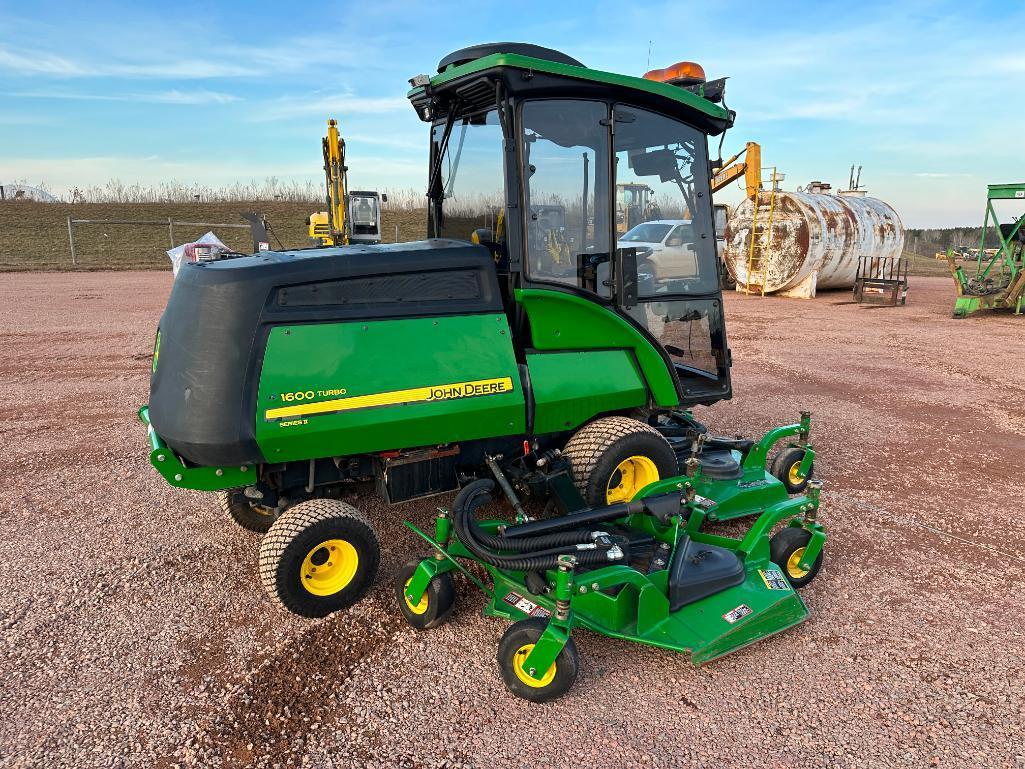 2008 John Deere 1600 Turbo Series II wide area mower, cab w/heat & AC, 4x4, 12' cut, hydro trans,