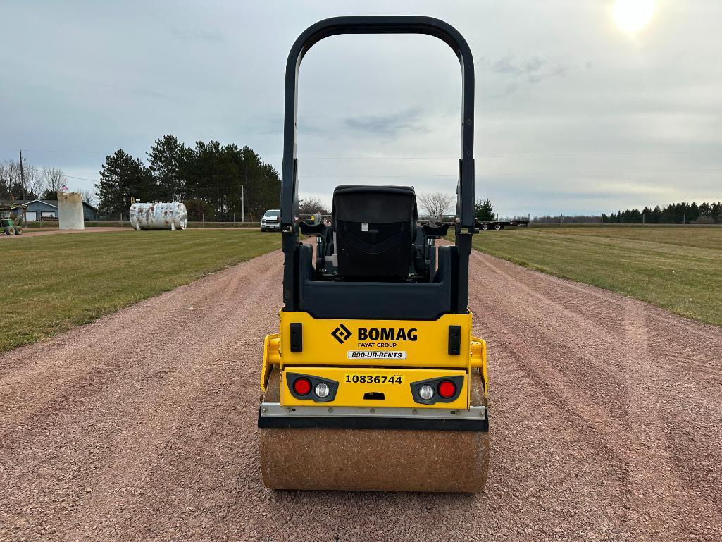 2018 Bomag BW120 SL-5 double drum roller, OROPS, 47" drums, Kubota diesel engine, hydro trans, water