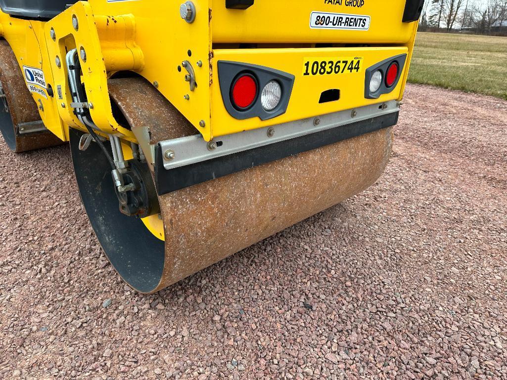 2018 Bomag BW120 SL-5 double drum roller, OROPS, 47" drums, Kubota diesel engine, hydro trans, water