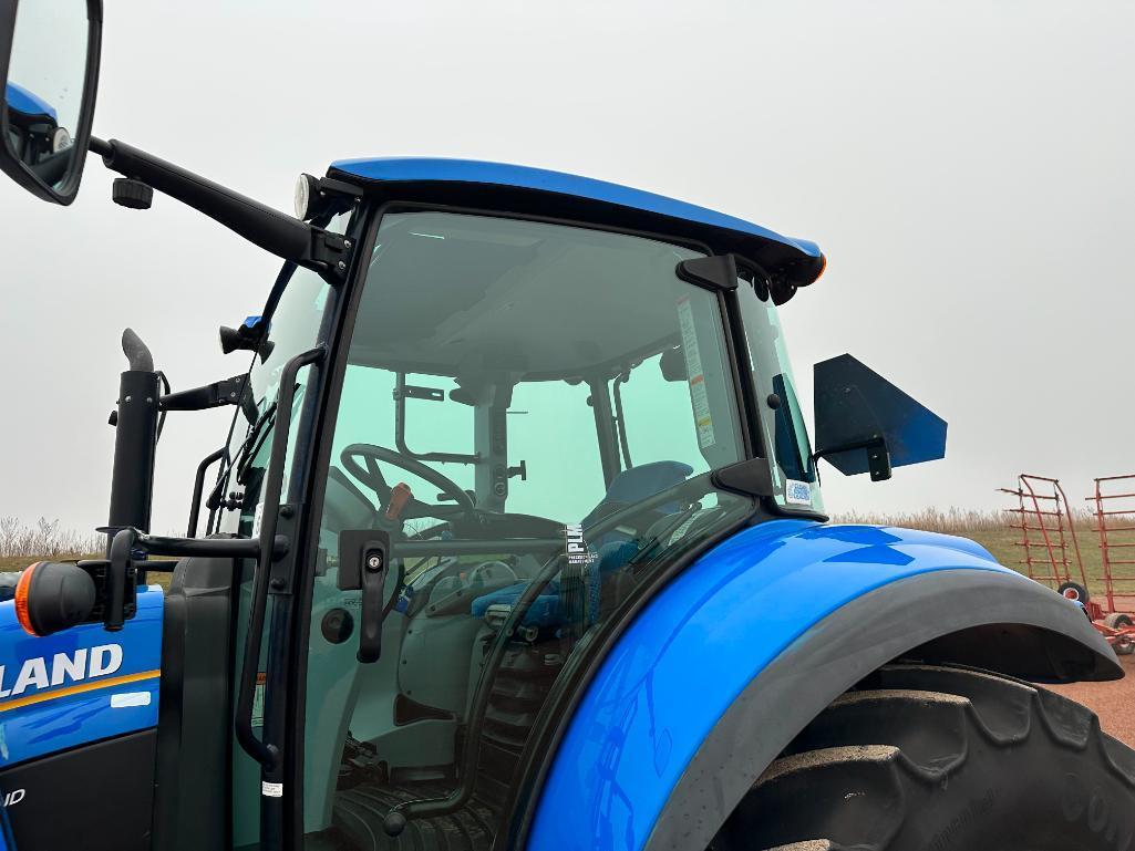 2016 New Holland T5.115 tractor, CHA, MFD, New Holland 835TL loader, Electro Command trans, 460/85R