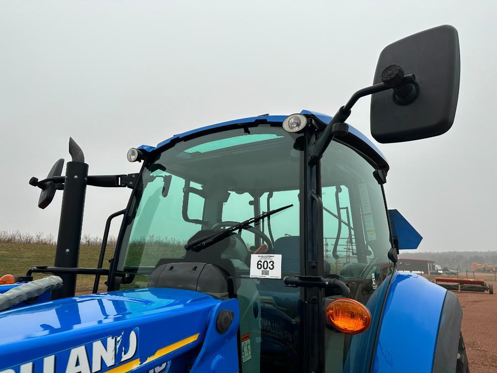 2016 New Holland T5.115 tractor, CHA, MFD, New Holland 835TL loader, Electro Command trans, 460/85R