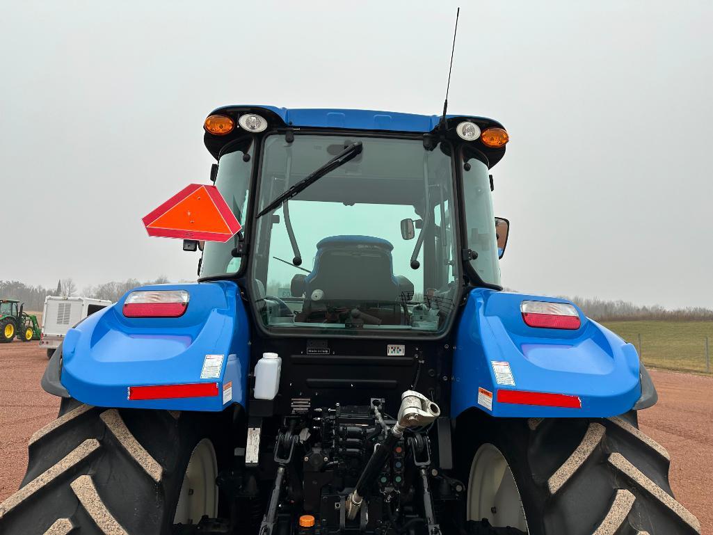 2016 New Holland T5.115 tractor, CHA, MFD, New Holland 835TL loader, Electro Command trans, 460/85R