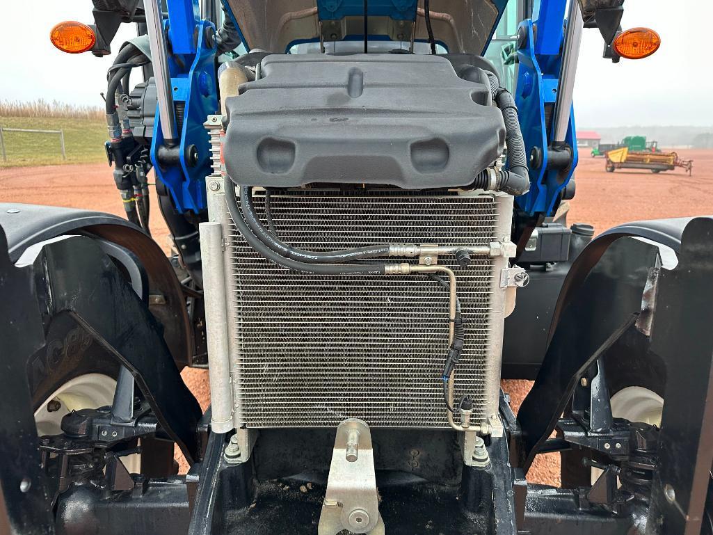 2016 New Holland T5.115 tractor, CHA, MFD, New Holland 835TL loader, Electro Command trans, 460/85R