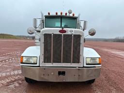 (TITLE) 1990 Peterbilt 377 day cab truck tractor, tandem axle, Cat 350 hp diesel engine, 9-spd