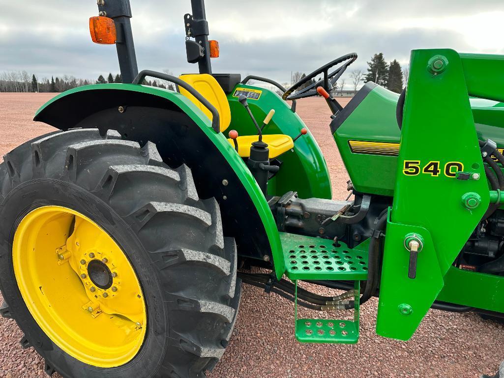 1996 John Deere 5200 tractor, open station, MFD, John Deere 540 loader, 14.9x28 rear tires, 2-hyds,