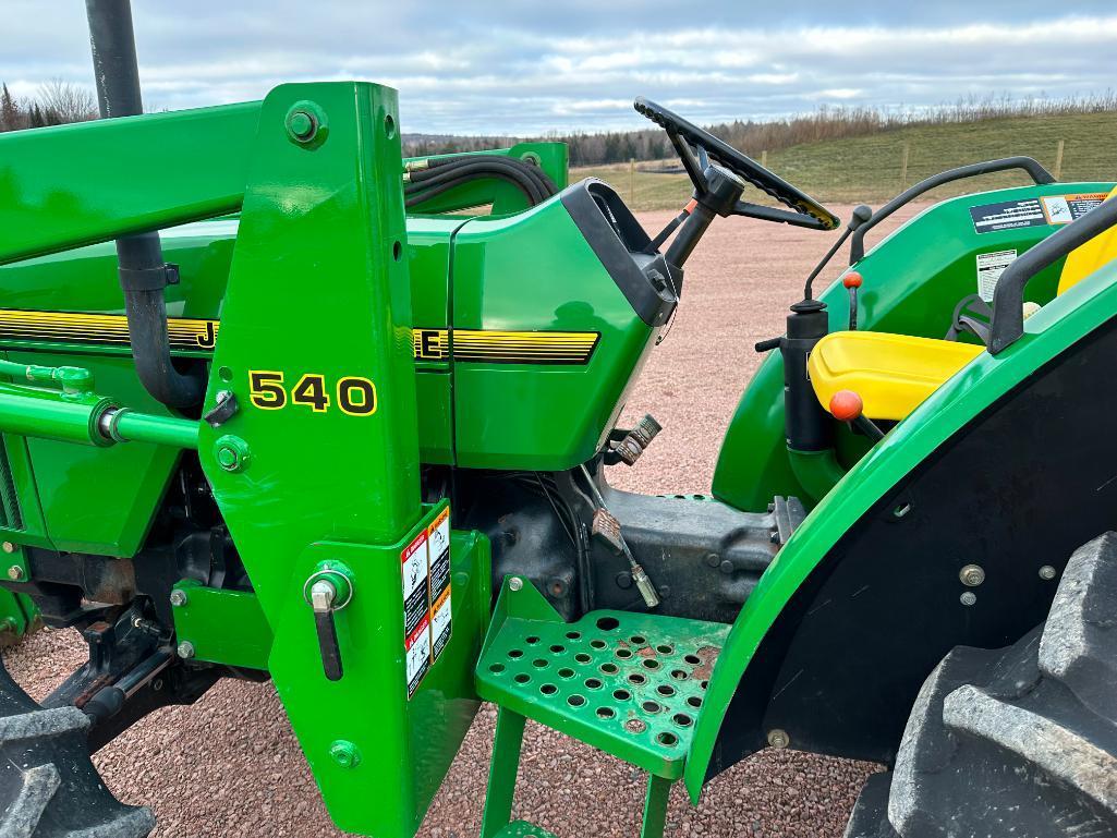 1996 John Deere 5200 tractor, open station, MFD, John Deere 540 loader, 14.9x28 rear tires, 2-hyds,