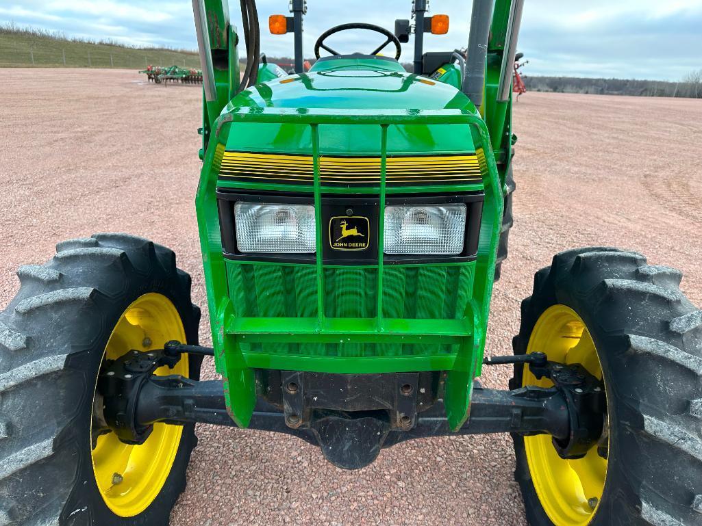 1996 John Deere 5200 tractor, open station, MFD, John Deere 540 loader, 14.9x28 rear tires, 2-hyds,