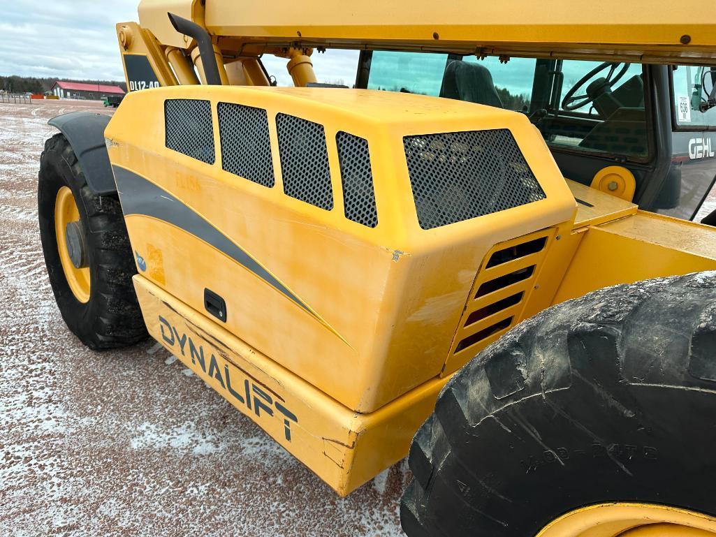 2013 Gehl DL 12-40 telehandler, cab w/heat, 4x4, 12,000 lb capacity, 40' lift, John Deere diesel