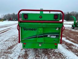 2018 Vermeer BC1000XL portable wood chipper, Deutz diesel engine, 12" feed opening, hyd roll feed,